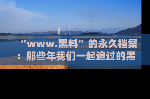 “www.黑料”的永久档案：那些年我们一起追过的黑料真相