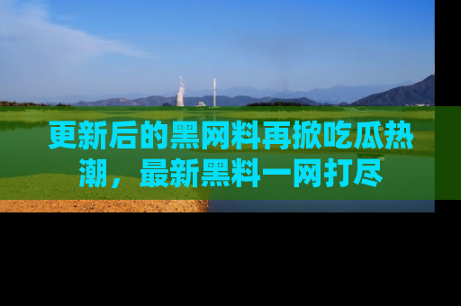 更新后的黑网料再掀吃瓜热潮，最新黑料一网打尽