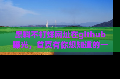 黑料不打烊网址在github曝光，首页有你想知道的一切幽默趣事，快来看看