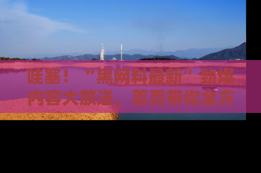 哇塞！“黑网料最新”劲爆内容大放送，首页带你全方位了解哦，小可爱们