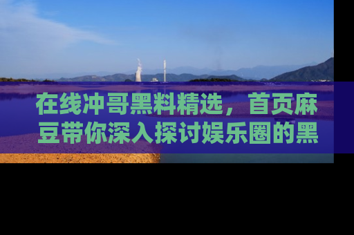 在线冲哥黑料精选,首页麻豆带你深入探讨娱乐圈的黑暗面